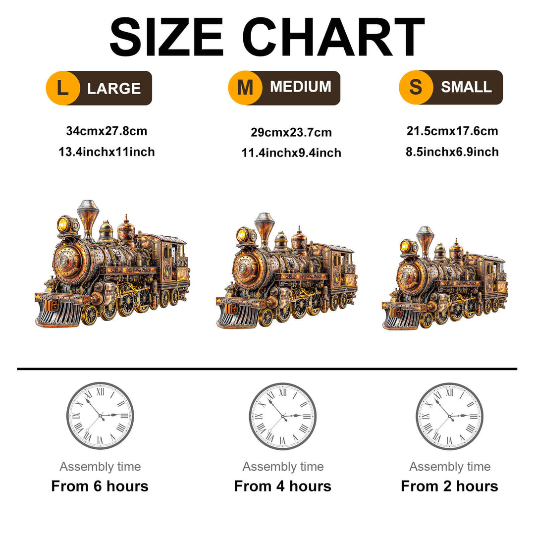 Mechanisches Dampfzug Holzpuzzle