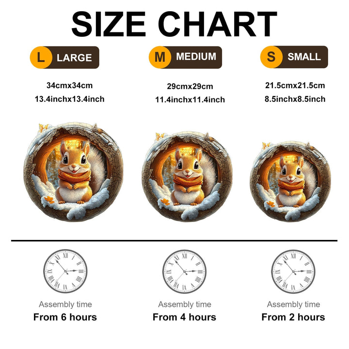 Höhlen-Eichhörnchen Holzpuzzle
