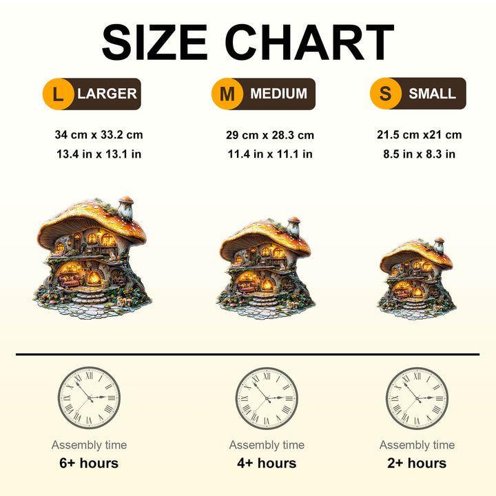 mushroom house Wooden Jigsaw Puzzle