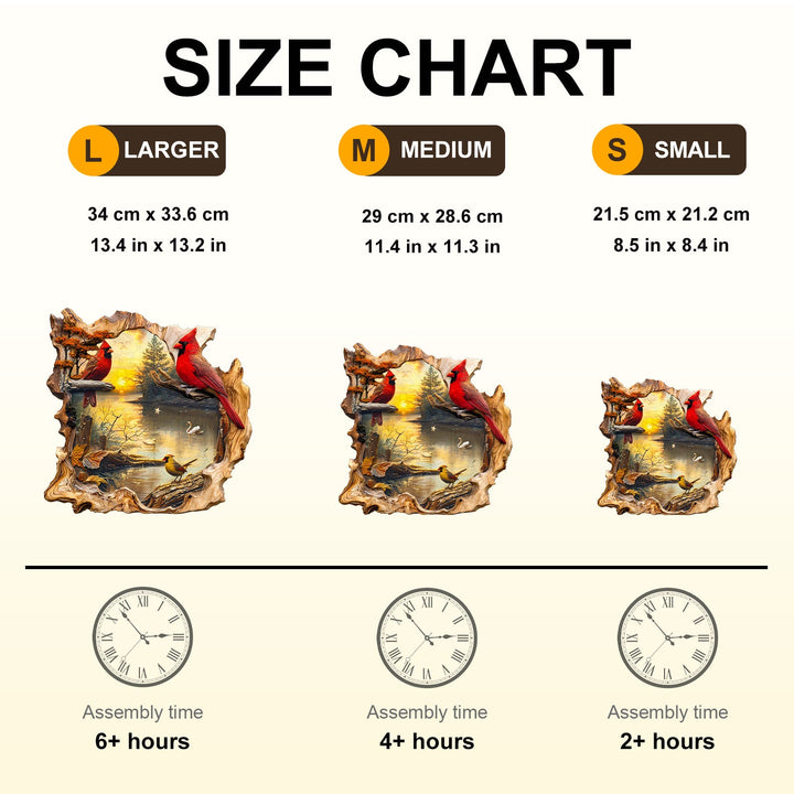 Abendsonnen-See-Holzpuzzle