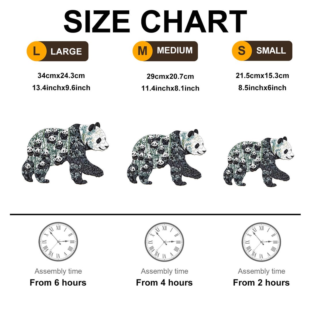Panda-Paradies Holzpuzzle