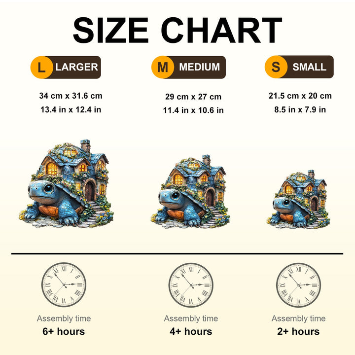 Schildkröten-Haus Holzpuzzle