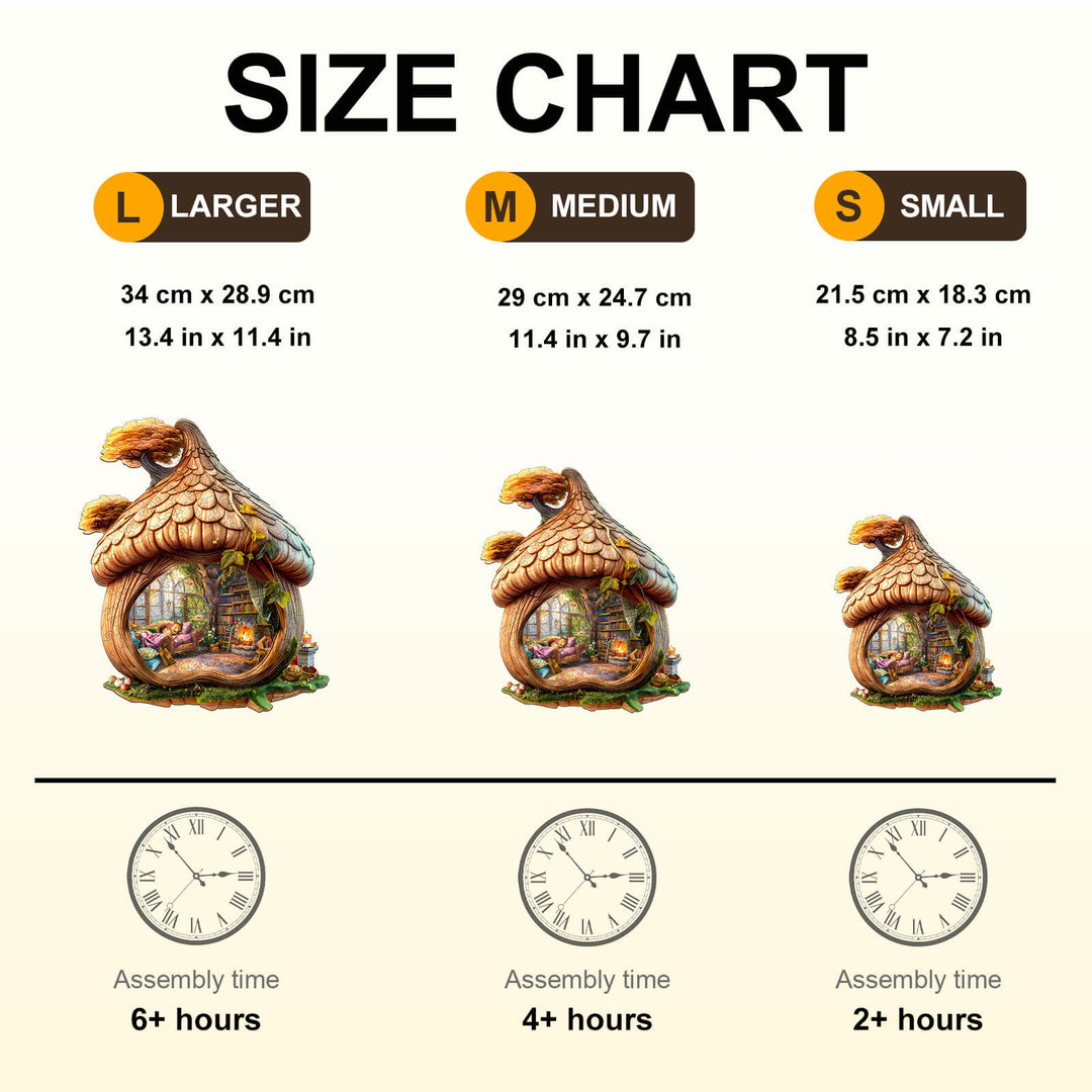 Eichhörnchen-Haus Holzpuzzle