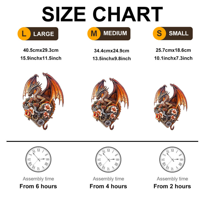 Mechanischer Drachenkern Holzpuzzle