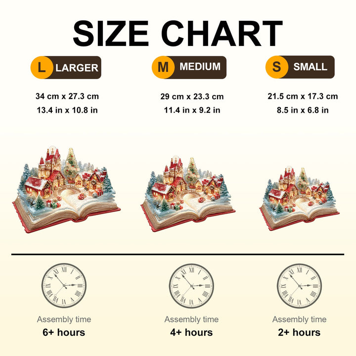 Weihnachts-Pop-up-Buch Holzpuzzle