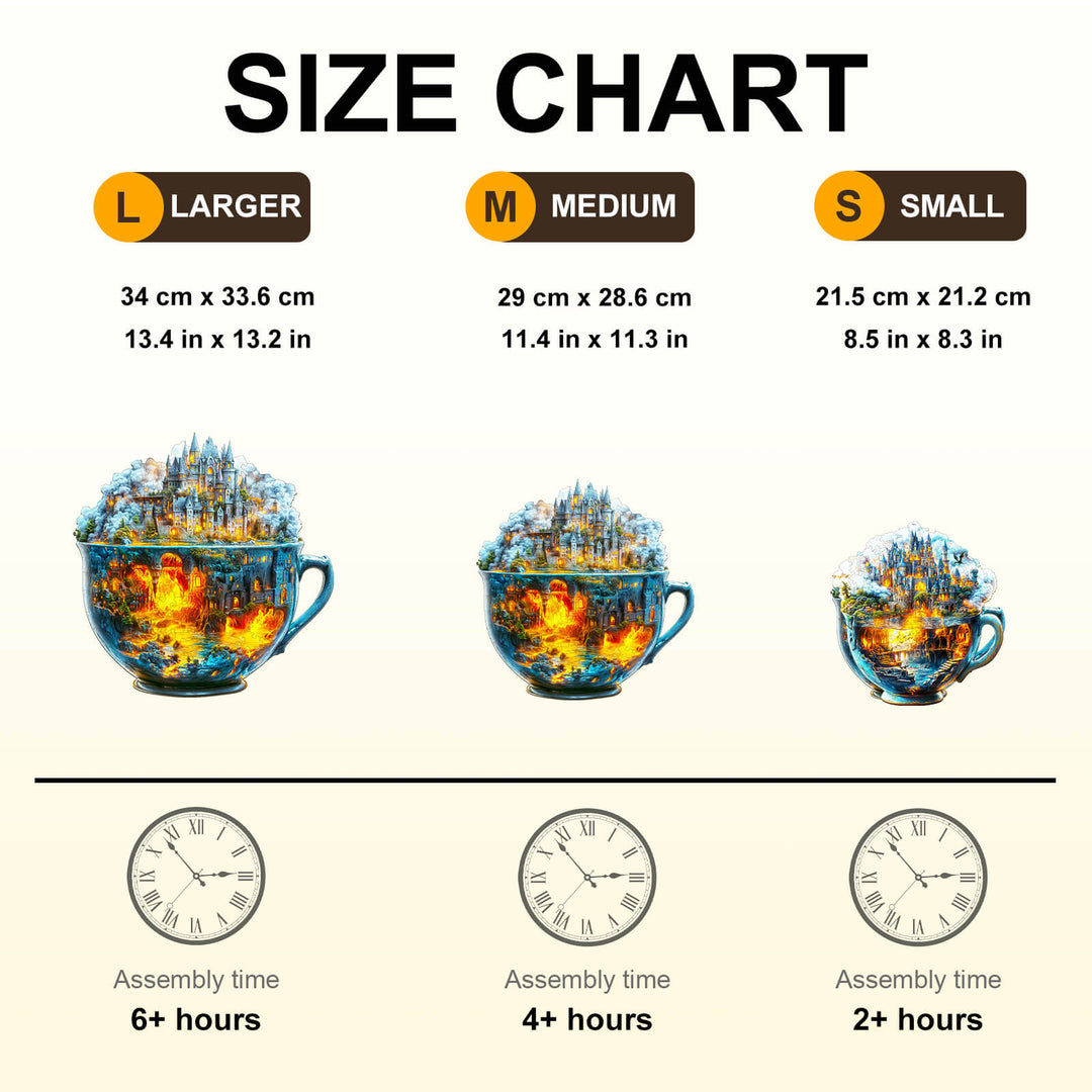 Magische Tasse Modell 2 Holzpuzzle