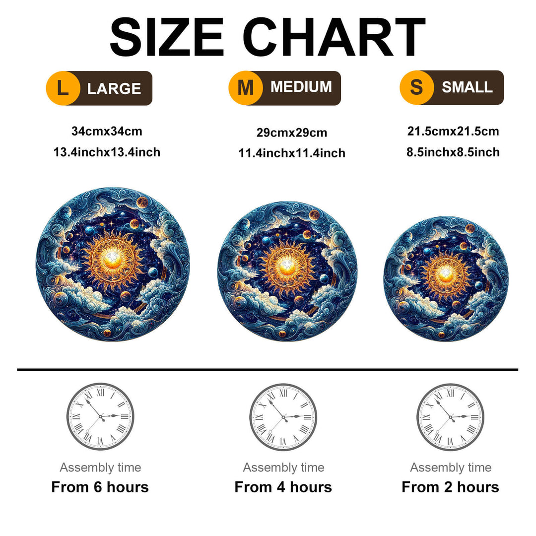 Kosmische Strahlkraft Holzpuzzle