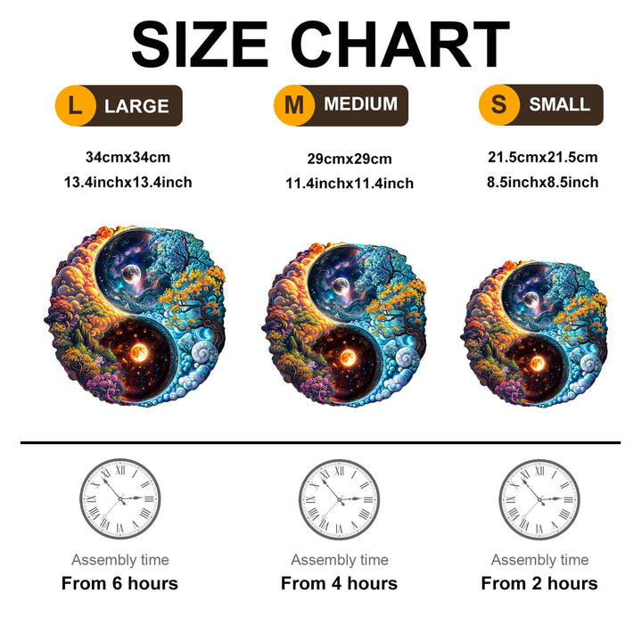 Yin-Yang Universum Holzpuzzle