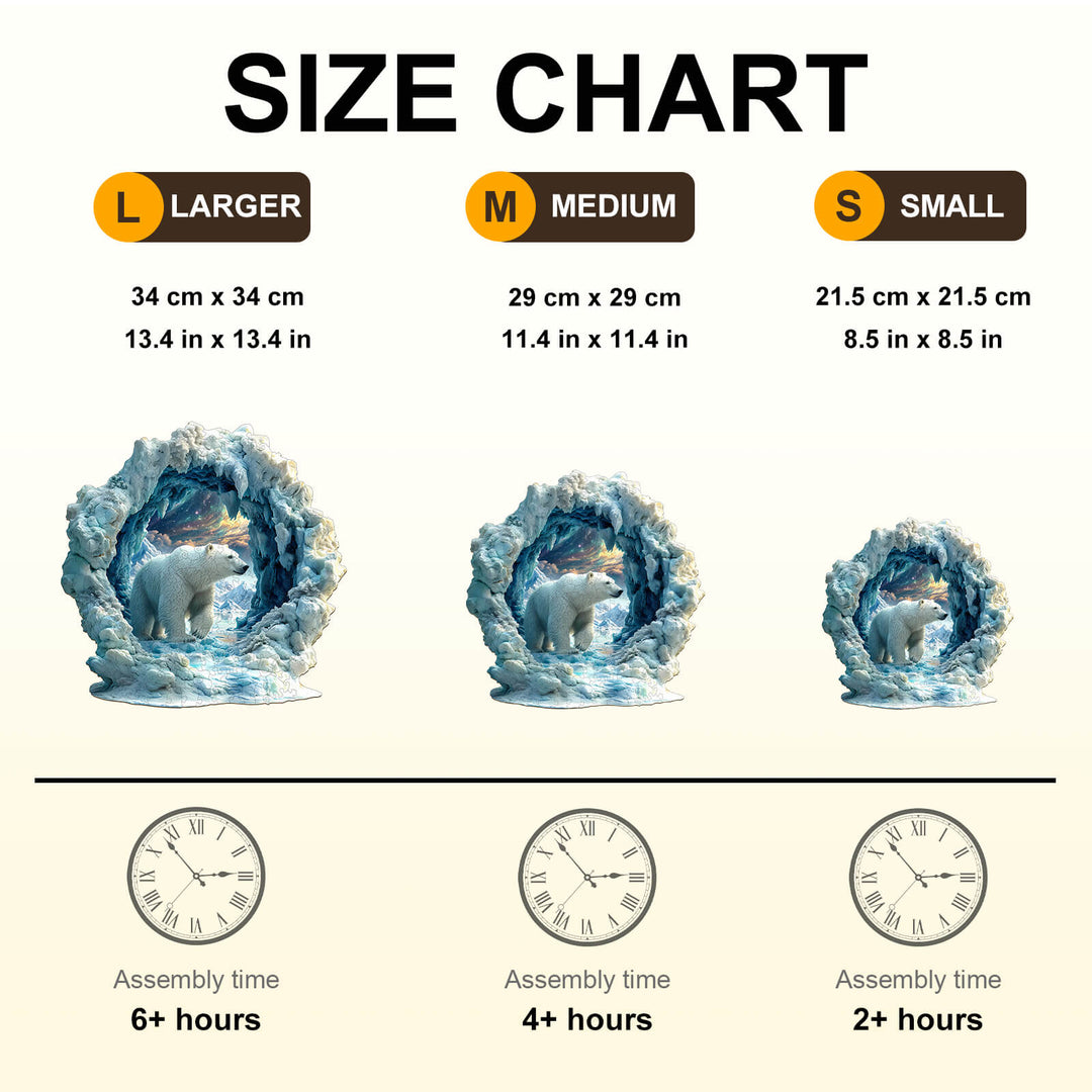 Arktische Pracht 3D-Holzpuzzle