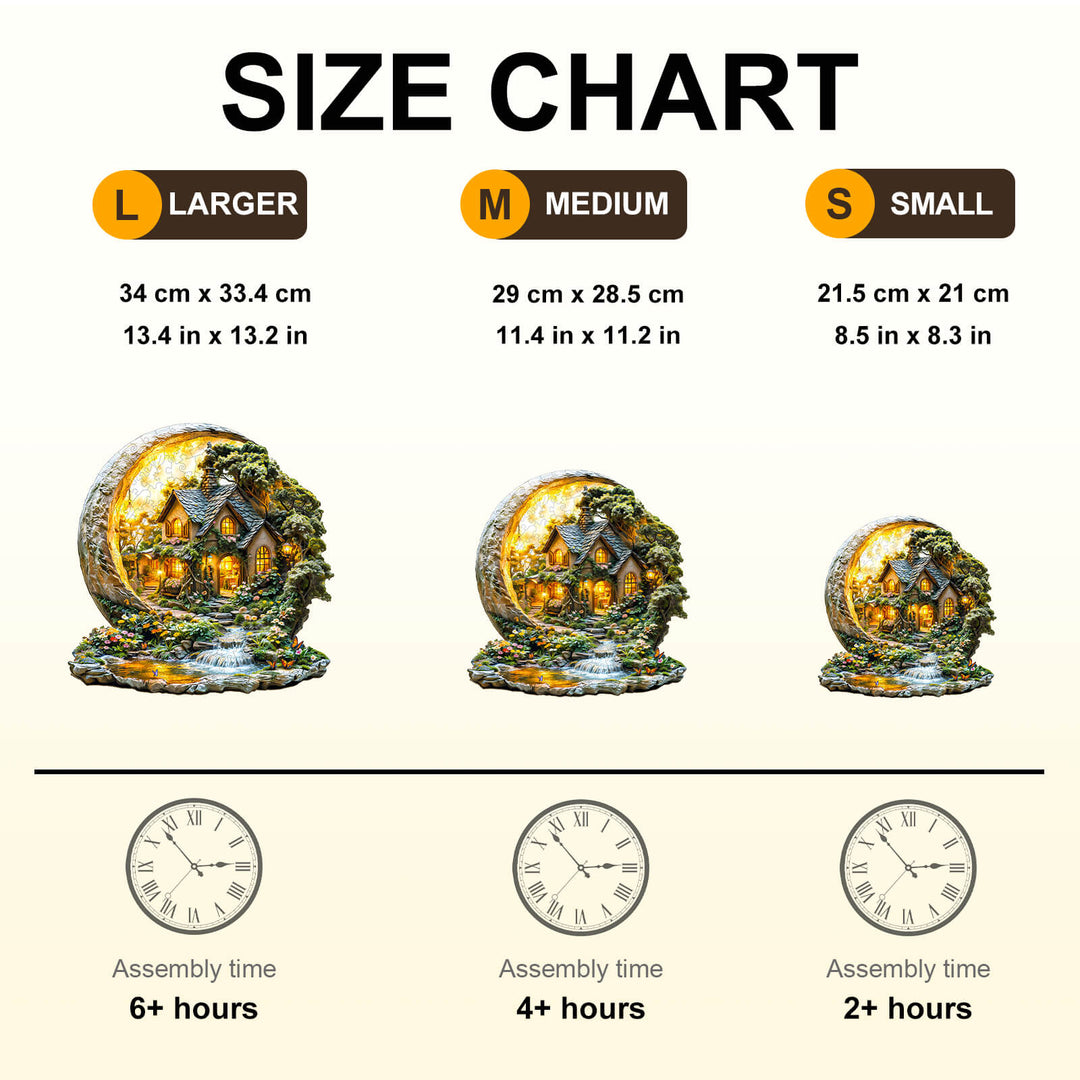 Nachtgarten Modell 1 Holzpuzzle