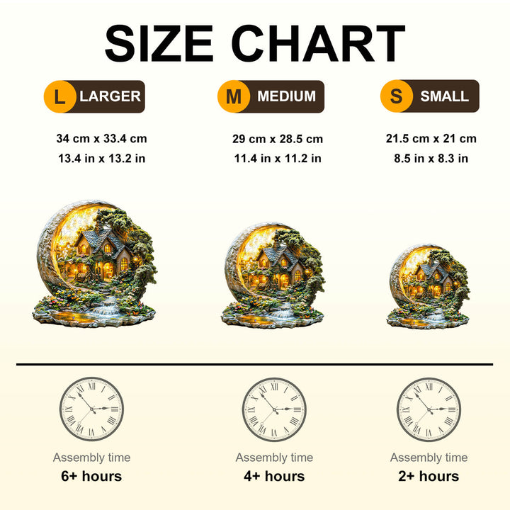 Nachtgarten Modell 1 Holzpuzzle