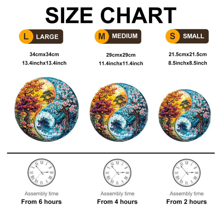 Yin-Yang Landschaft 1 Holzpuzzle