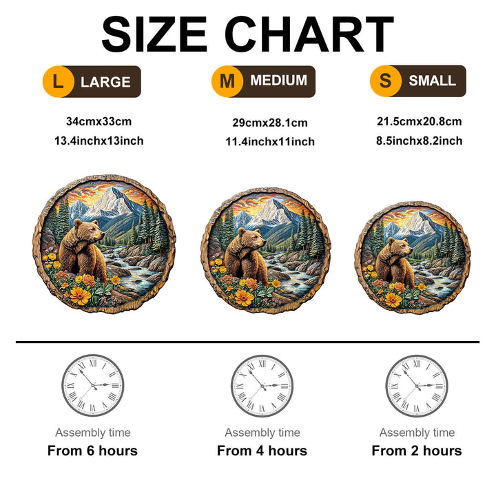 Der Majestätische Bär Holzpuzzle