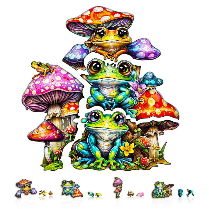 Party Puzzle-Froschfamilien