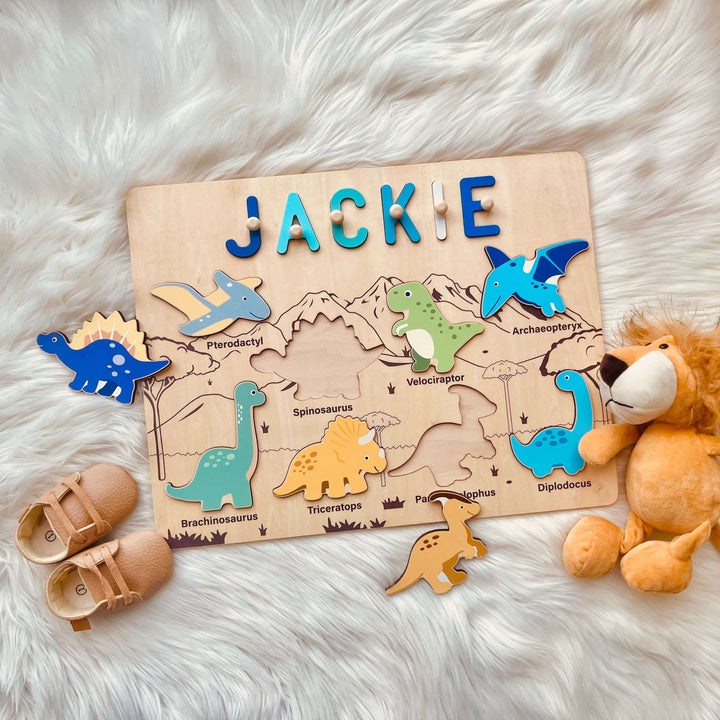 Personalisiertes Dinosaurier Namen Puzzle