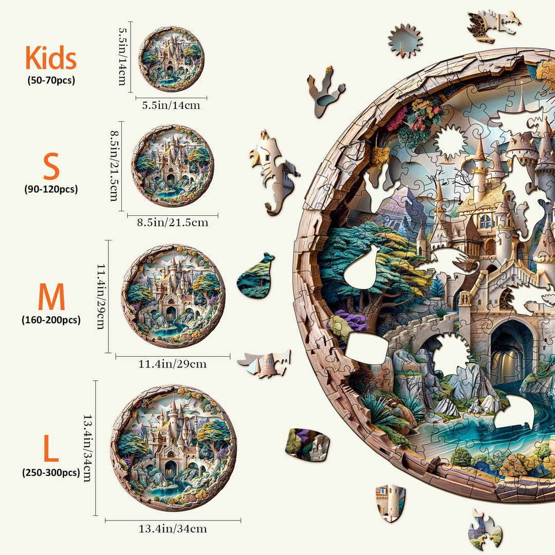 3D Castle Wooden Jigsaw Puzzle - Woodbests