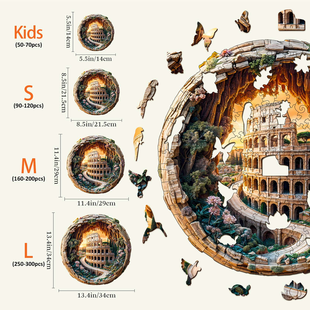 3D Colosseum Wooden Jigsaw Puzzle - By Woodbests