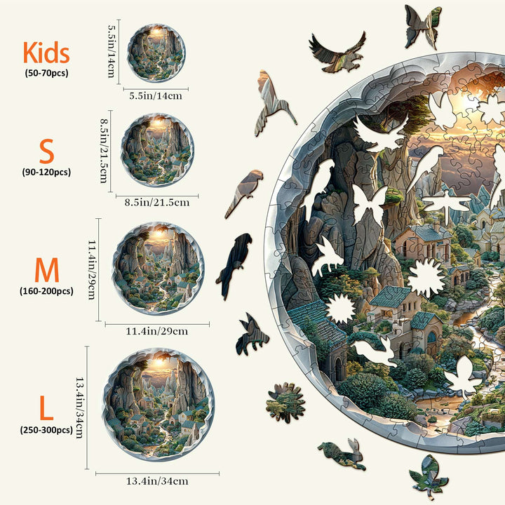 3D vision inside the cave-2 Wooden Jigsaw Puzzle - By Woodbests