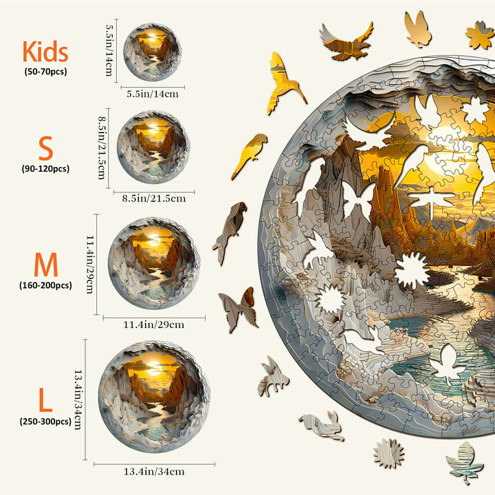 3D vision inside the cave-1 Wooden Jigsaw Puzzle - By Woodbests
