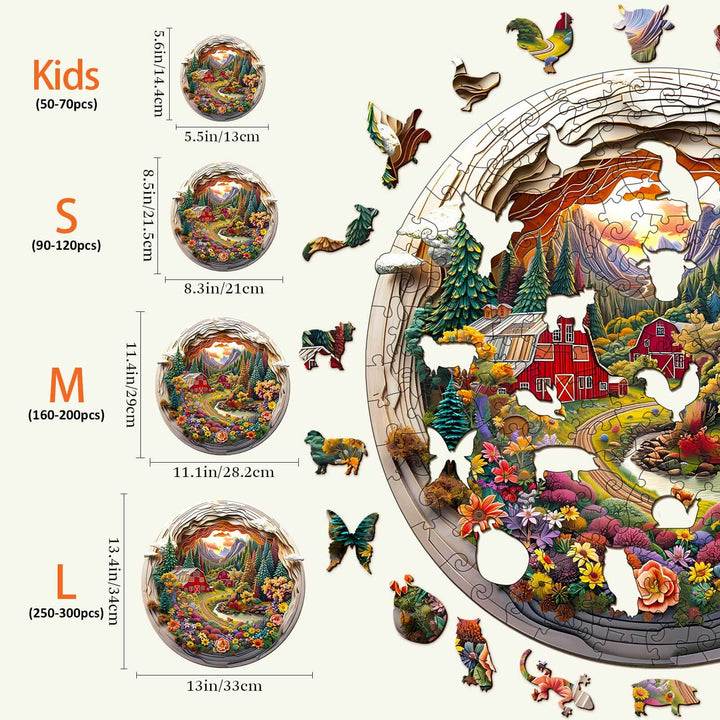 3D Farm Wooden Jigsaw Puzzle - Woodbests