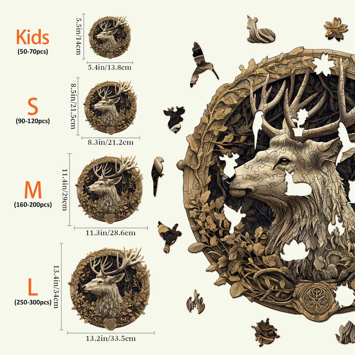 3D Deer Wooden Jigsaw Puzzle - By Woodbests