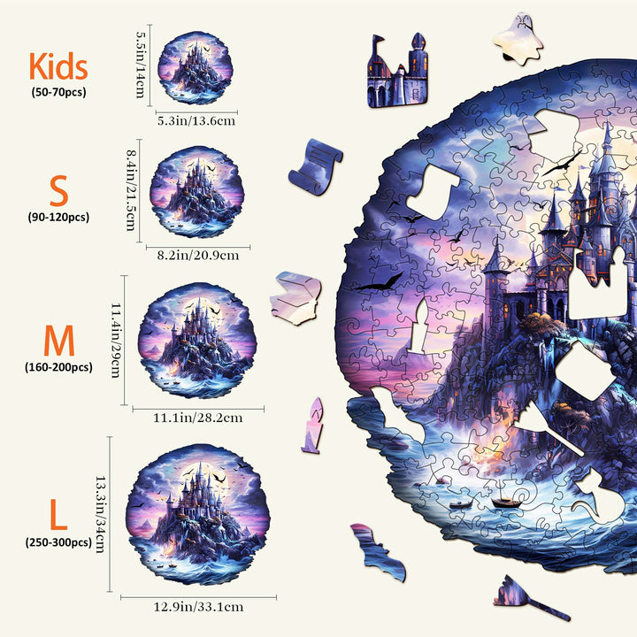 Geheimnisvolles Schloss Holzpuzzle