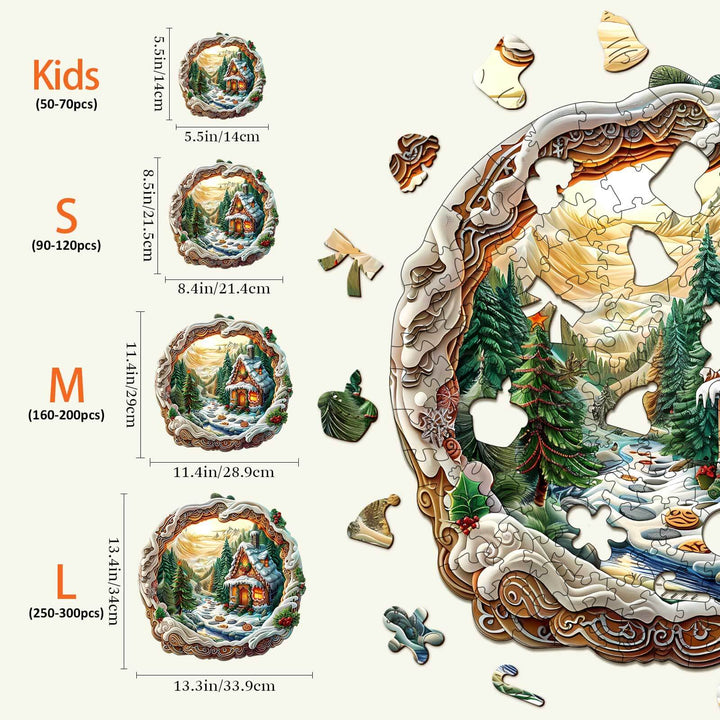 3D Christmas House-1 Wooden Jigsaw Puzzle - By Woodbests