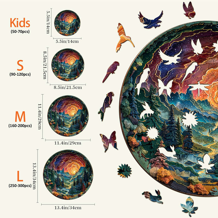 3D cave sky Wooden Jigsaw Puzzle - By Woodbests