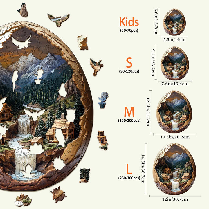 3D Eggshell World-2 Wooden Jigsaw Puzzle - By Woodbests
