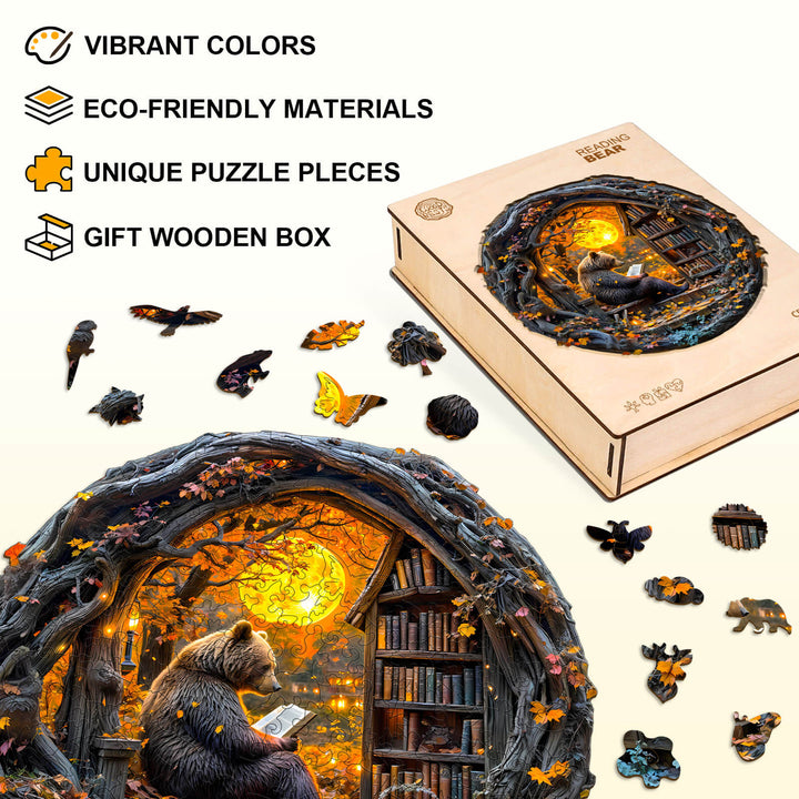 Lesebär Holzpuzzle