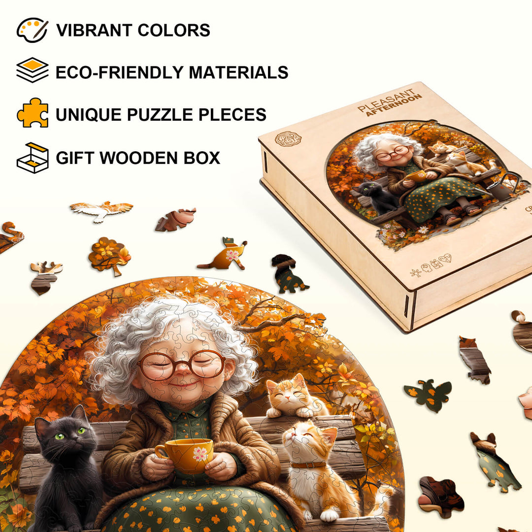Pleasant afternoon Wooden Jigsaw Puzzle