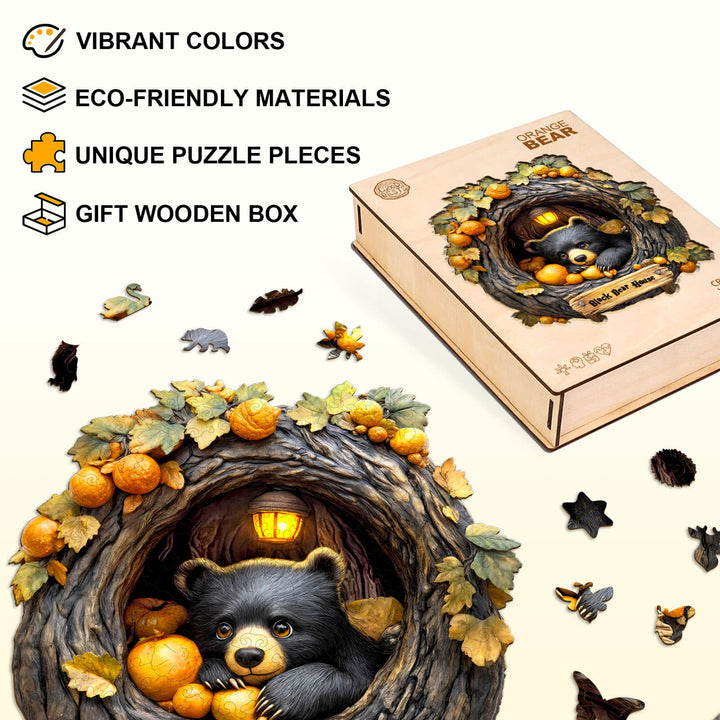 Orange Bear Holzpuzzle