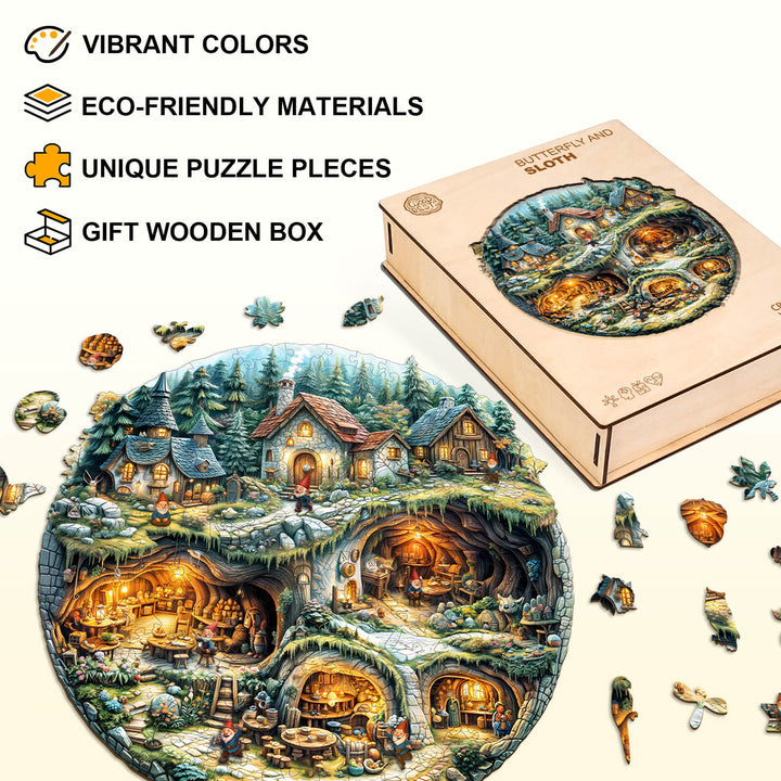 Kobold-Haus Holzpuzzle