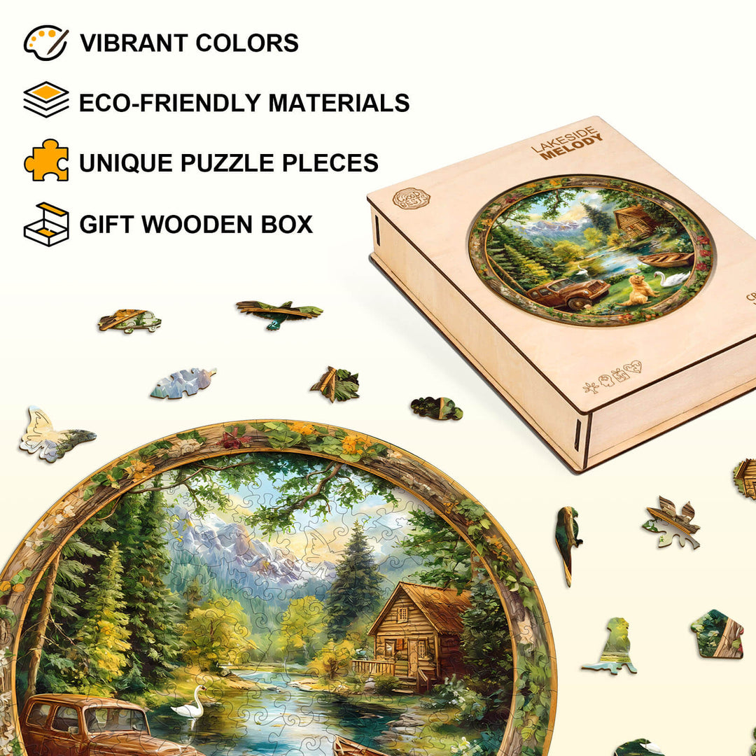 Seeufer-Melodie Holzpuzzle