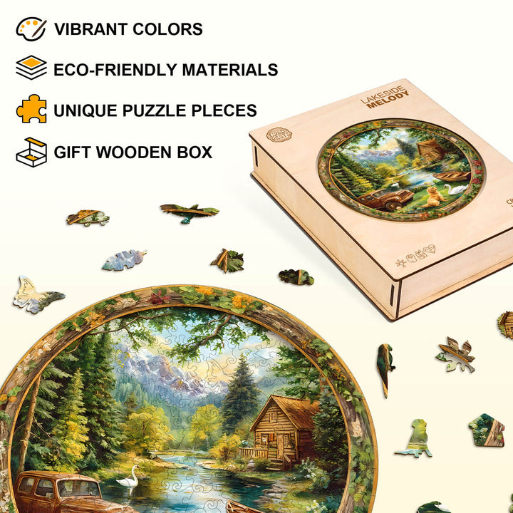 Seeufer-Melodie Holzpuzzle