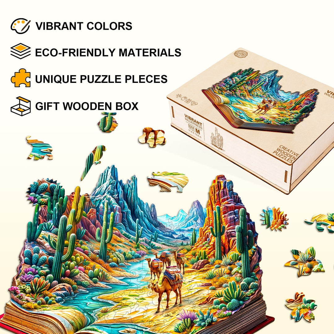 Bunte Wildnis Holzpuzzle