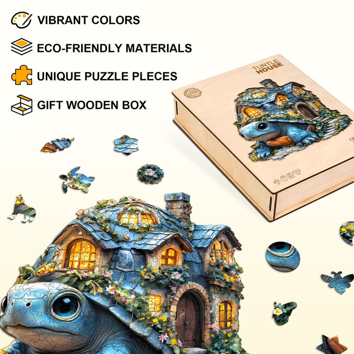 Schildkröten-Haus Holzpuzzle