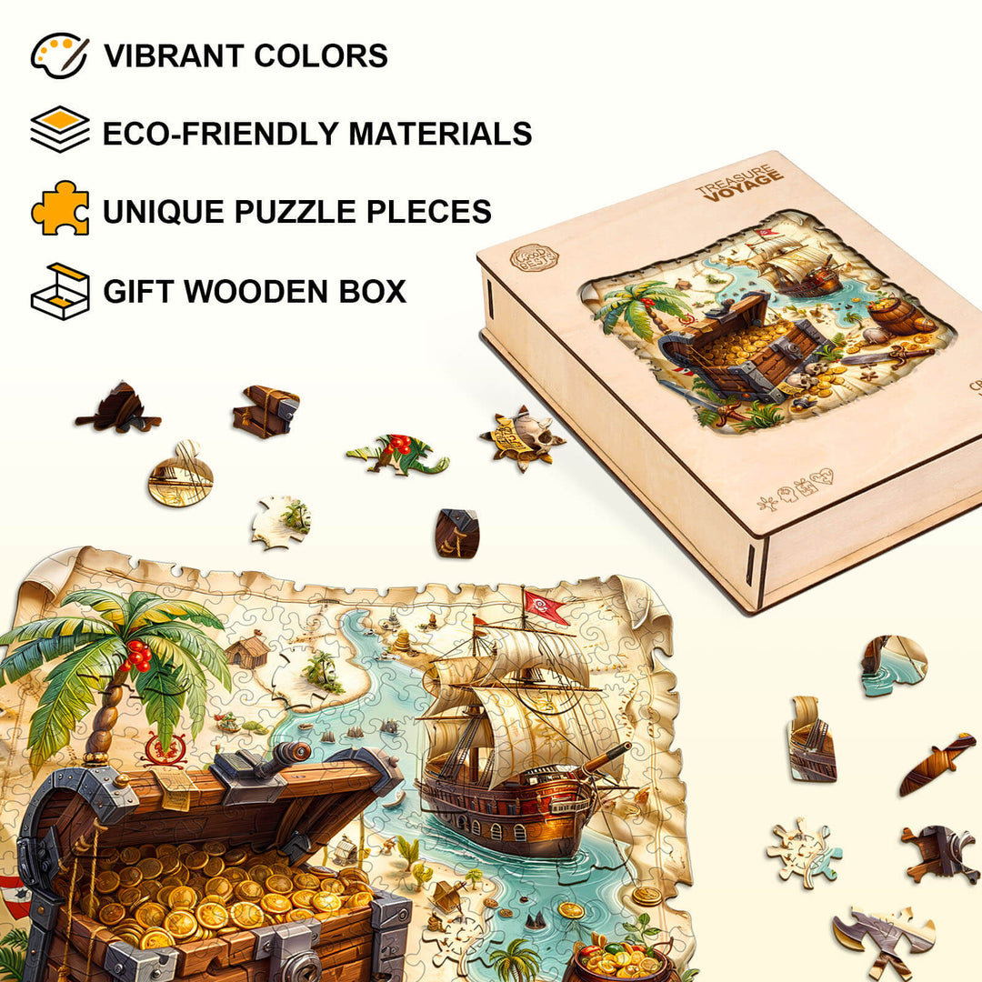 Schatzfahrt Holzpuzzle