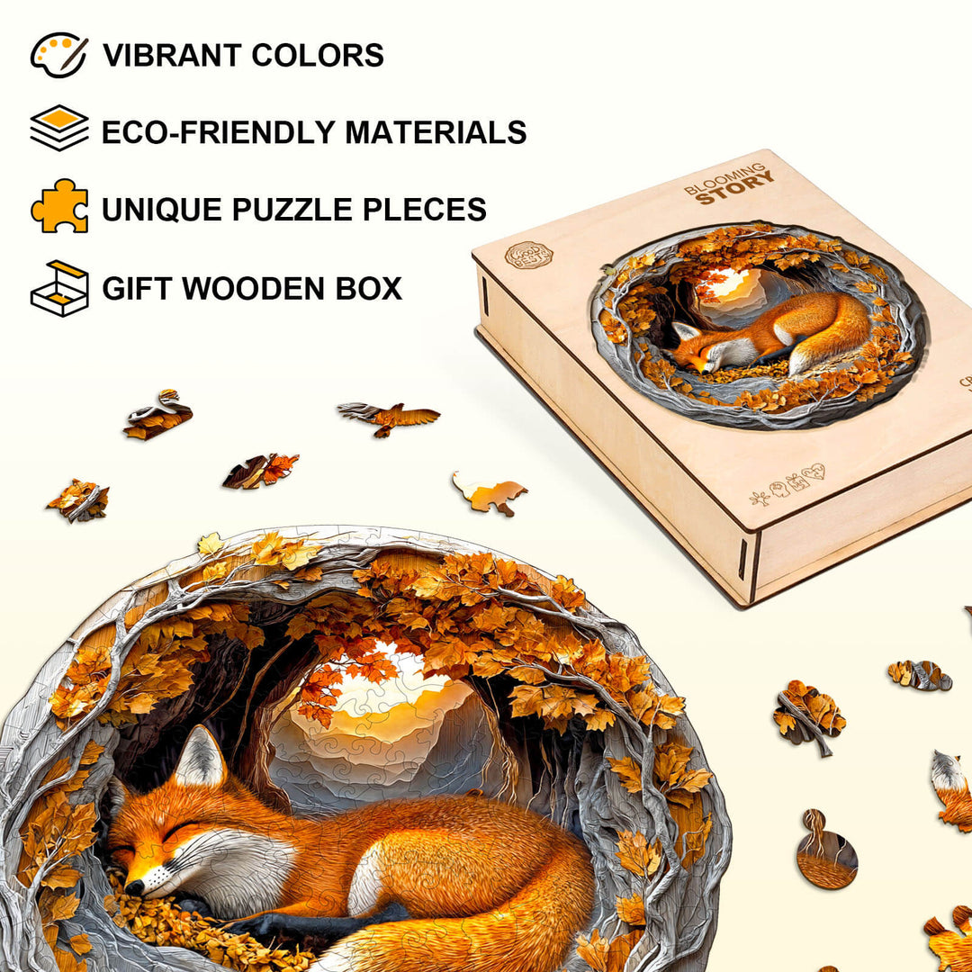 3D Fuchs Holzpuzzle