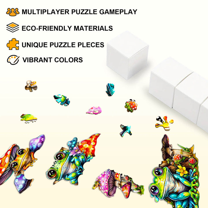 Party Puzzle-Froschfamilien
