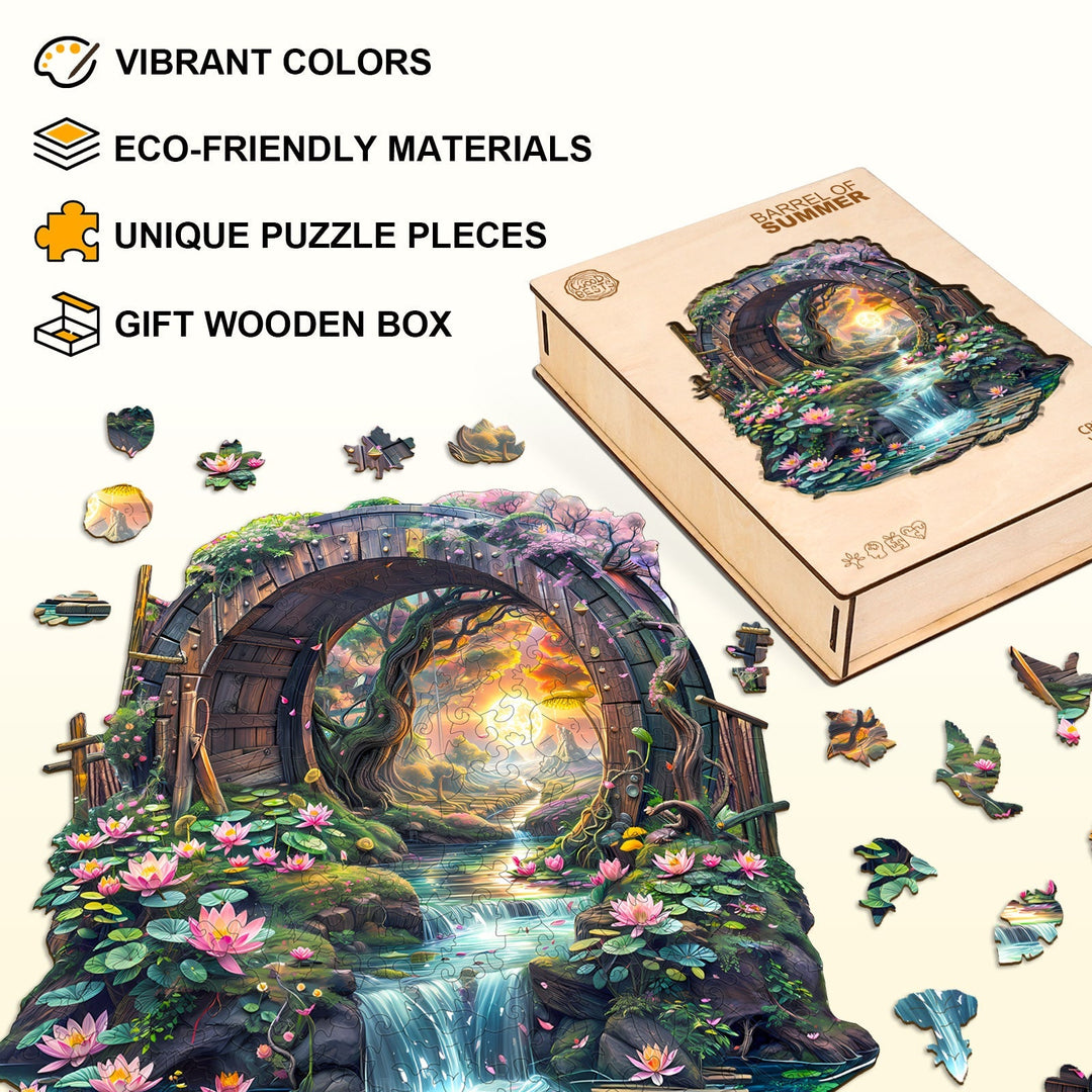 Barrel of Summer Wooden Jigsaw Puzzle