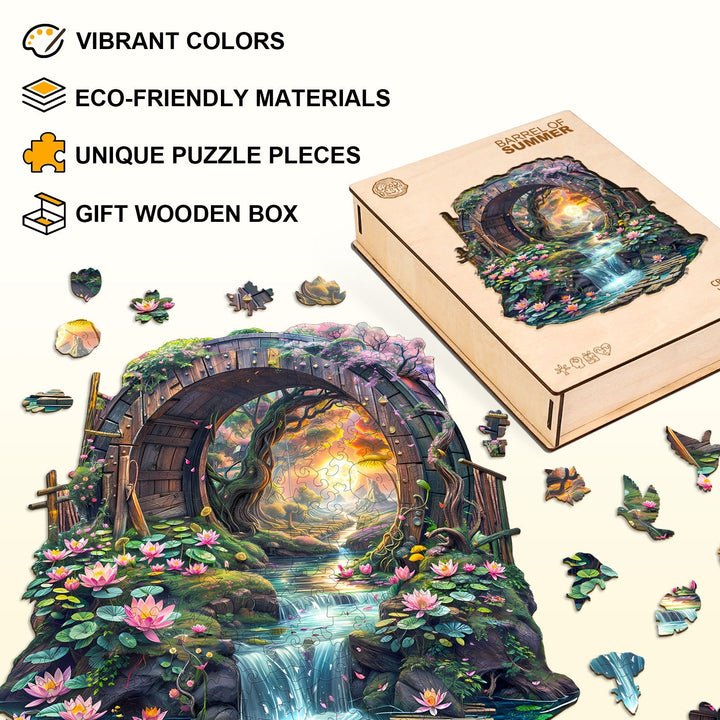 Barrel of Summer Wooden Jigsaw Puzzle