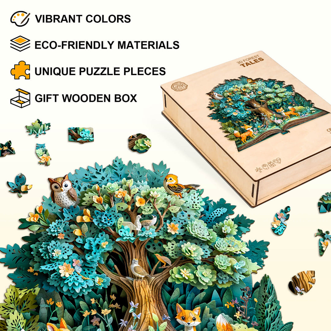 3D Forest Tales Wooden Jigsaw Puzzle