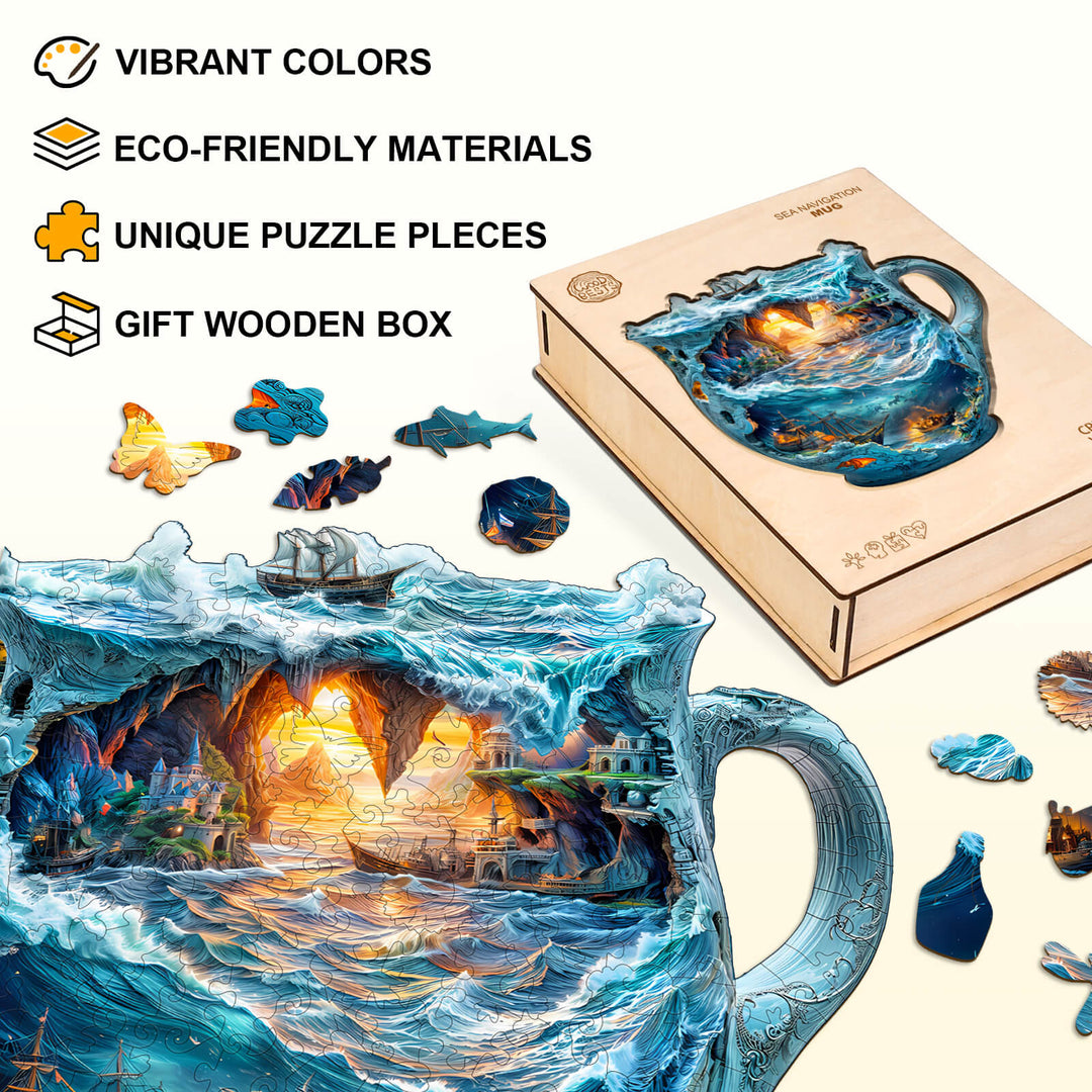 Seefahrer-Tassen Holzpuzzle