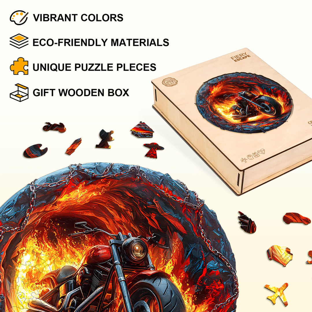 Flammendes Abenteuer Holzpuzzle