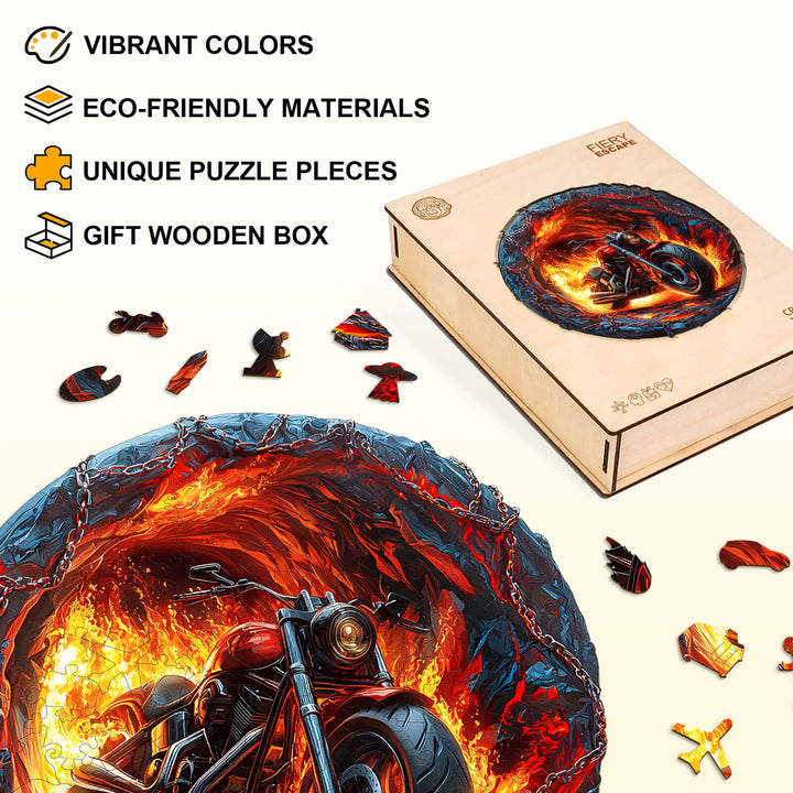 Flammendes Abenteuer Holzpuzzle