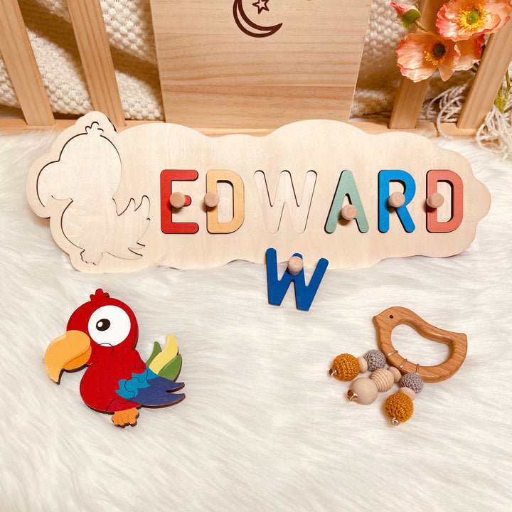 Personalized Baby Name Puzzle And Animal Puzzle-Woodbests