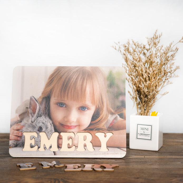 Personalized Family Photo & Name Jigsaw Puzzle