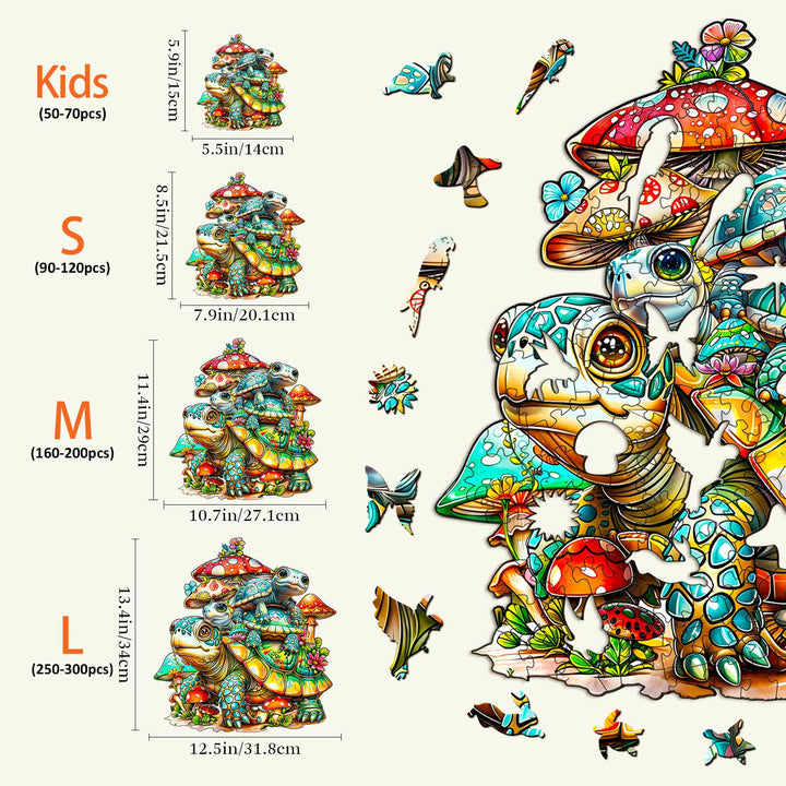 Turtle family Wooden Jigsaw Puzzle - By Woodbests