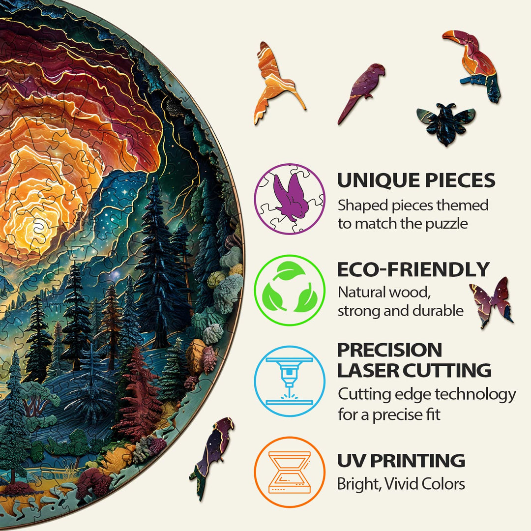 3D cave sky Wooden Jigsaw Puzzle - By Woodbests